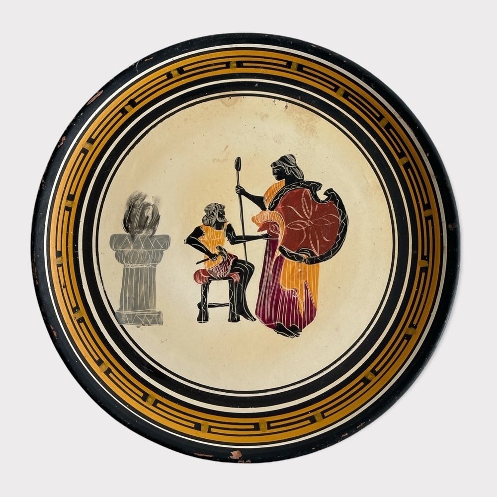Hephaestus Presents Achilles' new armor to Thetis Greece Pottery Plate Decor